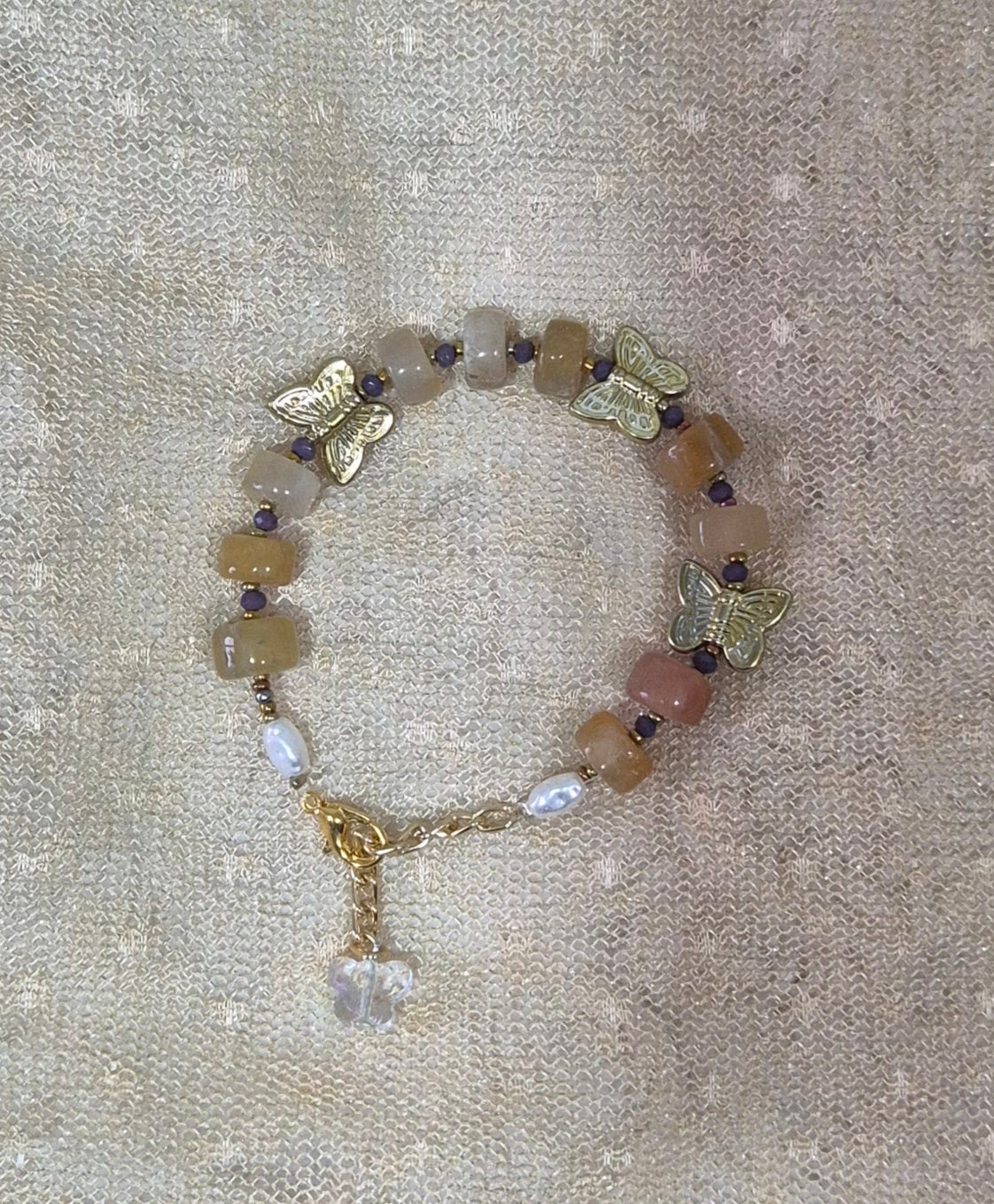 Agate butterfly bracelets
