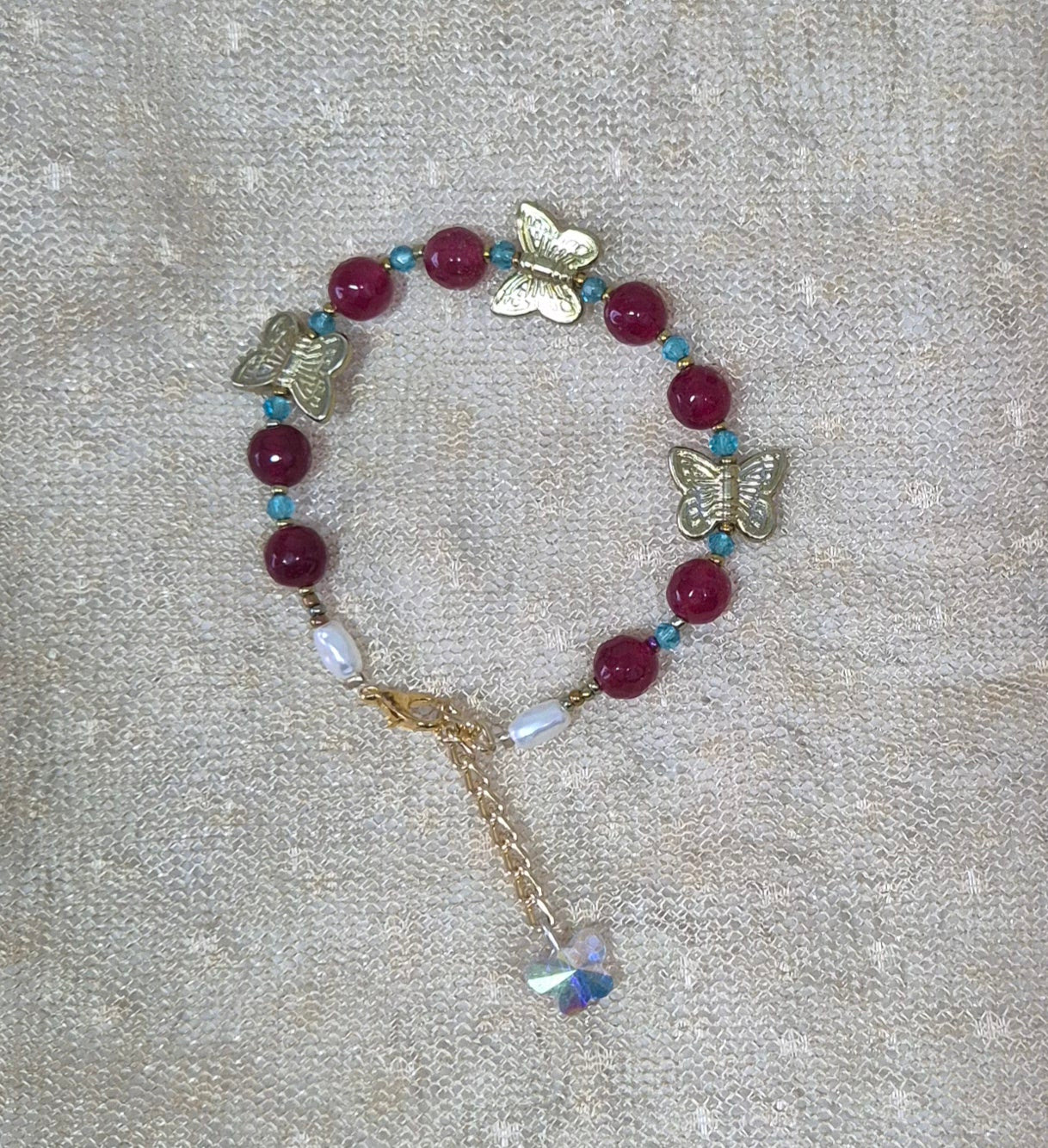 Agate butterfly bracelets