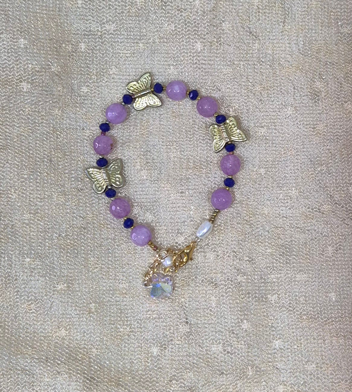 Agate butterfly bracelets