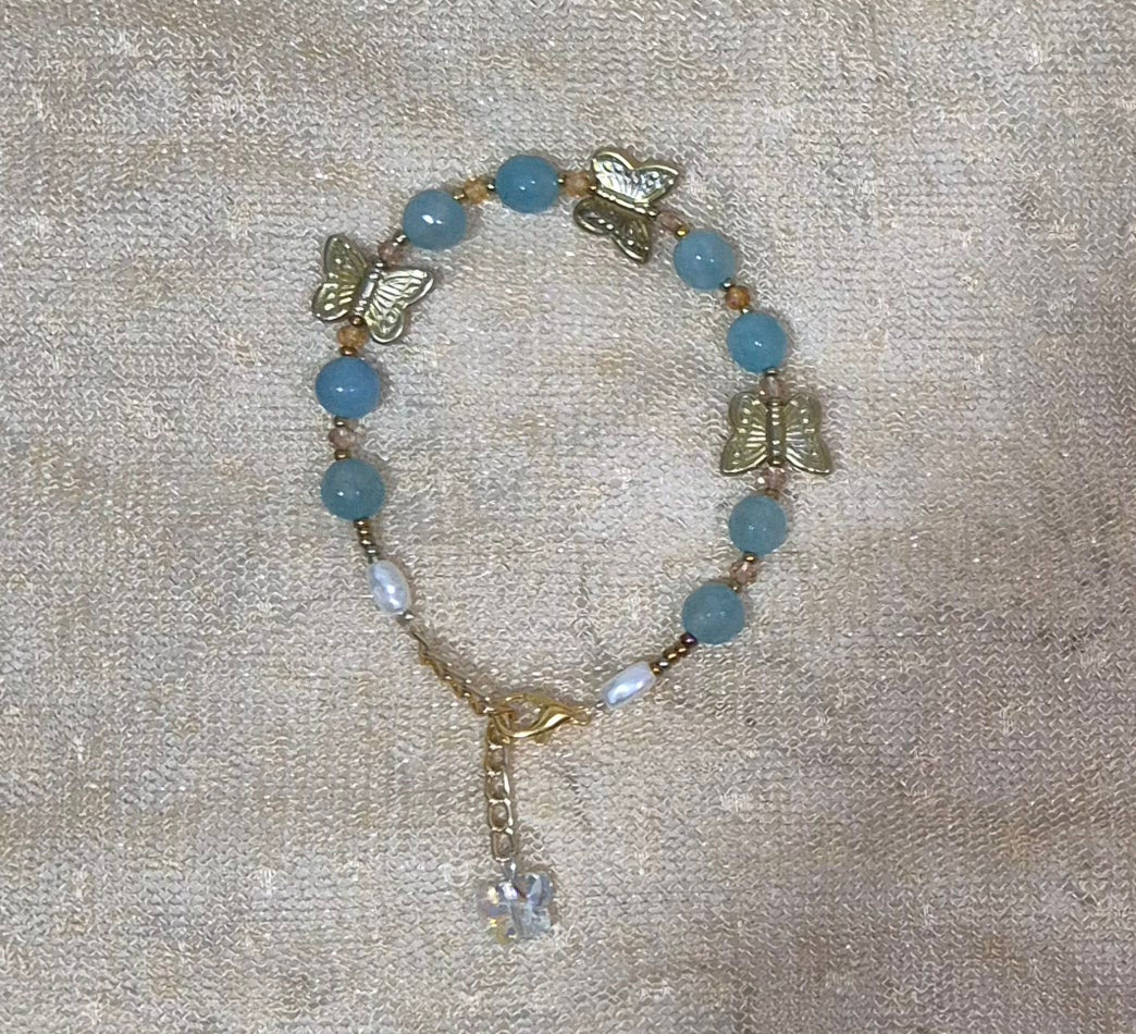 Agate butterfly bracelets