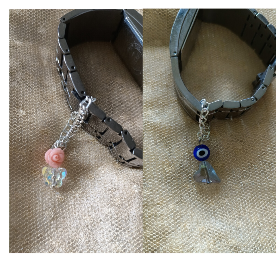 Crystal watch charms set