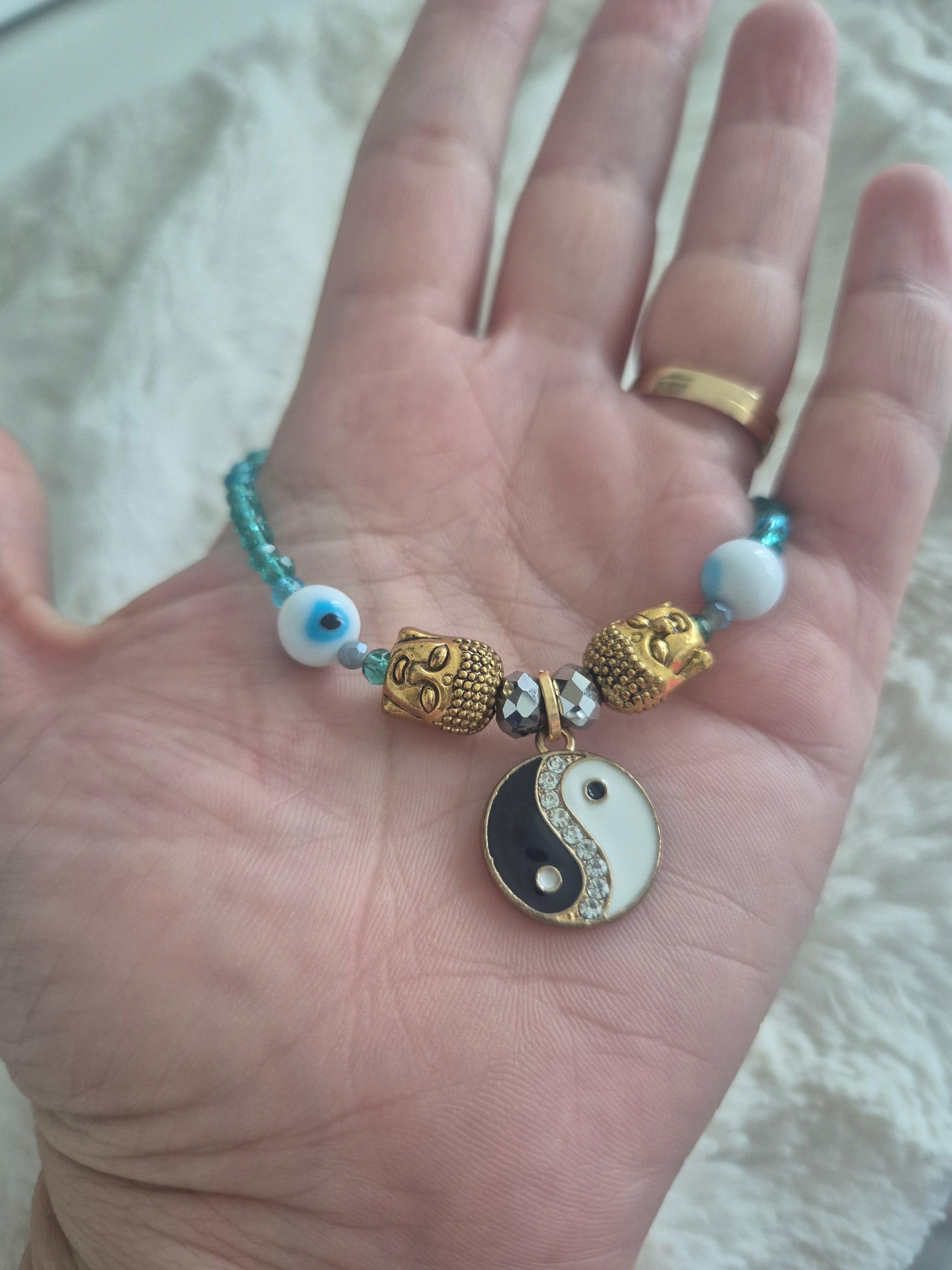 Buddha evil eye yin yang bracelet